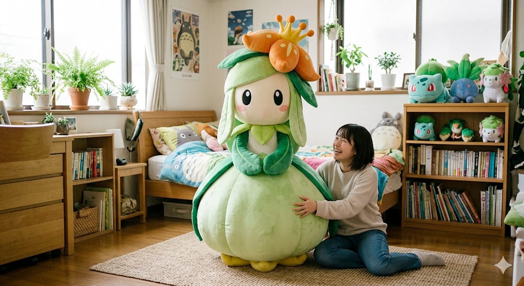 Pokémon lanza un peluche gigante de Lilligant a tamaño real para celebrar su 30º aniversario: Esto constará